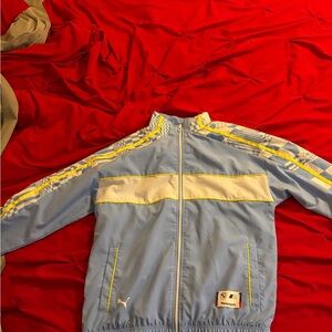 Puma Light Blue and Yellow Zip Jacket